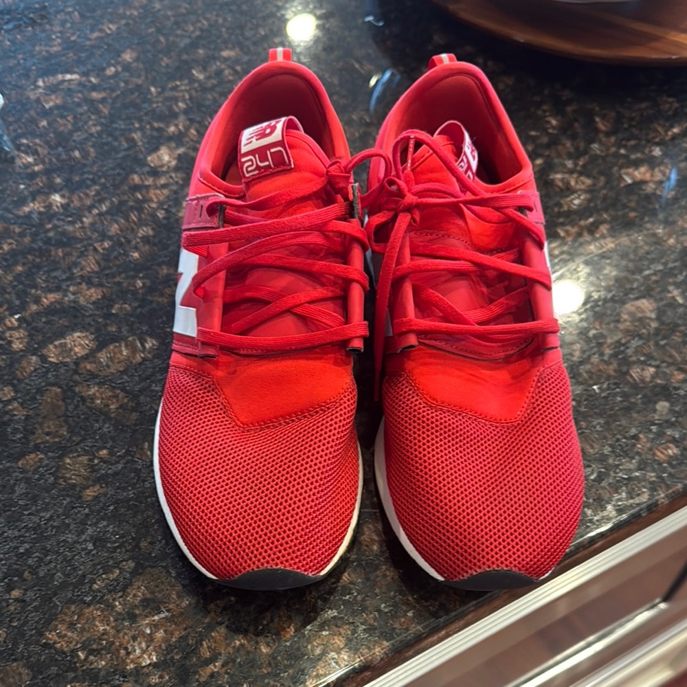 New Balance Vibrant Red Athletic Shoes